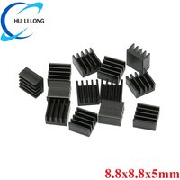 50pcs/5pcs 8.8*8.8*5mm Heatsink Radiator Cooling Aluminum 8.8x8.8x5 Heat Sink for LED Electronic Heat Dissipation Cooling Cooler