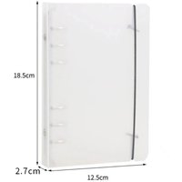 A4/A5/A6 File Binder Translucent with Straps Loose-leaf Notebook Cover 6-hole Frosted Notebook Cover
