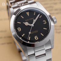 Baltany Vintage Automatic Sports Watch S4066 36mm Classic Explorer ST2130 Bracelet 1963 Explorer Tropical Dial Homage Driving