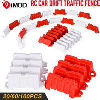 9IMOD 20/60/100pcs RC Car Drift Race Road Barrier Traffic Fence For Various Creating Realistic Racing Tracks Drift Fields DIY