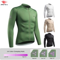 RION Fahrradtrikot für Herren, MTB-Shirts, professionelle Fahrradbekleidung, Mountainbike-Kleidung, T-Shirt für Herren, UPF50+, UV-reaktiv, langärmlig