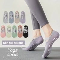 AliExpress Pilates Yoga Socks Non-Slip Woman Socks Sports Fitness Silicone Breathable Summer Bandage Dance Ballet Solid Cycling Running