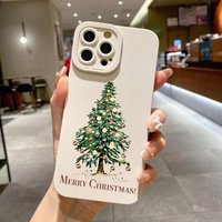 Festive Christmas Tree Graphic Phone Case For iPhone 17 16 15 14 13 12 11 X XR XS SE2 8 7 Plus Pro Max Mini Silicone Back Cover