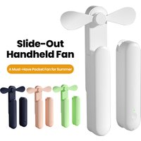 Portable Handheld Fan Cute Mini Fan 3-speed Adjustable Type C Rechargeable Electric Fan Student Office Outdoor Fan Folding Fan