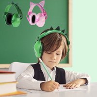 Pink Cat Ears Anti-Noise Earmuffs Kid Hearing Protection Cartoon Safety Reduction Ear Muff Noise Cancelling Adjustable