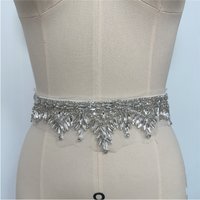 New Handmade rhinestone applique Patches for Wedding dress DIY