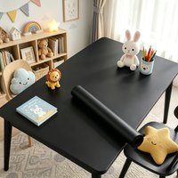 Black Matte Self-Adhesive Film Thickened Waterproof Wallpaper DIY Renovation Sticker for Kitchen Cabinet Table Wall Furniture