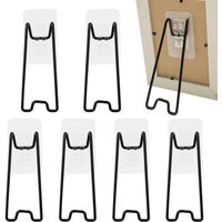 6Pcs Picture Frame Bracket with Self Adhesive Picture Stand Stable Frame Stand Practical Easel Back Easy to Install for Home