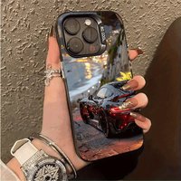 Fashion Dazzling Car Airplane Prnt Phone Case for iPhone 16 17 16e 15 14 13 12 11 Pro Max 14 Plus 17 Air IMD Material Back Cover