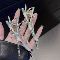 Chinese Bamboo Joint Hair Clip Vintage Plant Element Metal Twist-Clamp For Women Girls Trendy Daily Life Hair Accessories