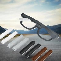 2 Pairs Glasses Anti-slip Black Cover Ear Hook Silicone Holder For Sunglasses Eyeglass Leg Temple Tips Black White Brown