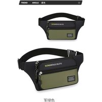 Men Outdoor Sports Waist Bag Lightweight Waterproof Running Fanny Pack Multi Pocket Crossbody Chest Bag Army Green