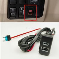 Dual Car QC3.0 Charger Fast Charger Type-C PD USB Charger Interface Socket Fit for Toyota Old FJ Cruiser Prado LC120