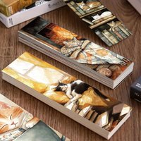 32pcs. Bookshelf/Cat Bookmark, suitable for back-to-school season, Christmas, Halloween, teachers, readers, birthdays.