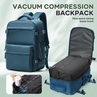 Vakuum-Kompressions-Reiserucksack für Männer und Frauen, Vakuum-Rucksack für Kleidung, Handgepäck, Flugzeug-Kabinenrucksack, Laptop-Tasche