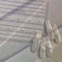 New 5D Black and White Lace Stripe Stickers for Nails Nail Ribbon Sticker Nail Stickers Self-adhesive Decorative Sticker ZJT21
