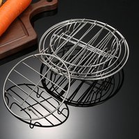 Round Cooling Rack Stainless Steel Cooking Steaming Roasting Rack for Oven Pot Air fryer Pressure Cooker Cake Pan