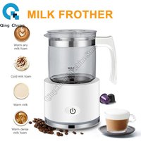 Milk Bubble Machine Electric Glass Hand Held Full Automatic Household Heating Milk Coffee Glass Milk Bubble Machine
