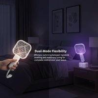 Electric USB Mosquito Killer Racket Trap Swatter UV Light Insect Bug Zapper for Bedroom Silent Home Pest Control