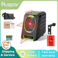 Huepar BOX-1R Red Beam Cross Line Laser Level with Magnetic Support Vertical/Horizontal Lasers Self-leveling Nivel Laser Tool
