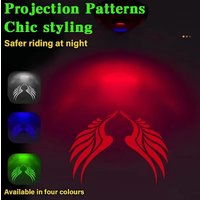 Wings of Angels Bicycle Projection Tail Light Bicycle Tail Led Warning Light Rechargeable Motorcycle Projection Tail Light