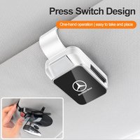 1PC Car Sun Visor Glasses Clips Interior Eyeglasses Storage Holder For Mercedes Benz A E C S Class W206 W223 S350 C260 W222 AMG