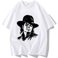Michael Jackson Pattern Printed Adult and Child Short-sleeved T-shirt, Fashionable and Casual Clothing, T-shirt