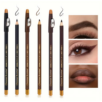 3pcs Eyebrow Pencil Set with Sharpener,Matte Waterproof,Sweat Proof,NoSmudge,Wild Eyebrow,Wooden Hard Core Eyebrow Pencil Makeup