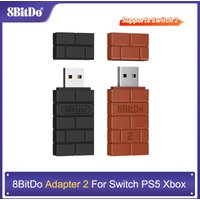 8BitDo USB Wireless Bluetooth Adapter 2 Receiver for Nintendo Switch 1, 2 PS1 Mini Windows for PS4 PS5 Xbox Series X/S Handle