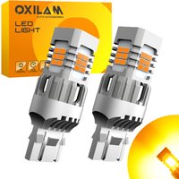 OXILAM 2Pcs T20 LED No Hyper Flash WY21W W21W 7440 7444NA LED Bulb Canbus Error Free Signal Lamp 3020 SMD Car Light Amber Yellow