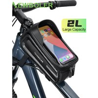 AliExpress NEWBOLER 2L Bicycle Bag Cycling Top Front Tube Frame Bag Waterproof 7.2Inches Phone Case Storage Touch Screen MTB Road Bike Bag