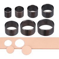 7Pcs Leather Circle Cutting Die Leather Stencil Cutter Mold Round Hollow Hole Punch Set Paper Leather Craft Tools