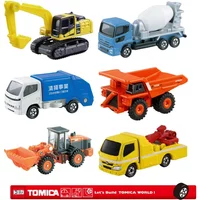 Takara Tomy Tomica Diecast 1/64 Engineering Vehicle Series Bulldozer Excavator Automotive Model Ornaments Toys Gift Decorations