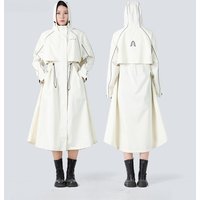 Waterproof Long Loose Windbreaker Style Hooded Raincoat Women Men Electric Bicycle Poncho Portable Outdoor Travel Hking Rainwear
