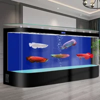 Extra large water-free fish tank living room 2025 new company household filtration and oxygen production integrated aquarium