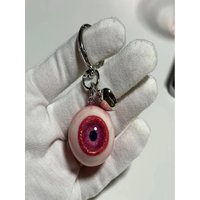 Keychain Figurines Gothic Demon Eye Resin Heart Shaped Halloween Eyes Halloween Home Decor Devil's Eye Resin Heart - Shaped
