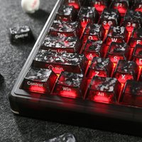 2026 New Forged Carbon Fiber Pattern Keycaps Side Printed Cherry Profile for custom Gaming mechanical keyboard 130+ Keys Cap