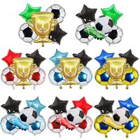 Soccer Theme Party Balloons Soccer Ball Football Shoes Trophy Foil Balloon Set Kids Birthday Party Baby Shower Decor Supplies
