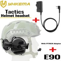 E90 Outdoor Tactical Shooting Headset with Mic for Communication for Shooting Hunting with PTT KEN Adapter