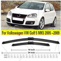 Car Wiper Front Wiper Blades For Volkswagen VW Golf 5 MK5 2005 2006 2007 2008 2009 Front Windscreen Wipers Auto Accessories