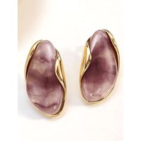 Stainless steel Irregular Resin Stud Earrings for Women Vintage Teardrop Statement Earrings Elegant Daily Wear Jewelry Gift