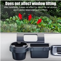 Car Door Cup Holder Beverage Holder Mount Tray Side Door Window Storage Barrel Hanging Organizer Rack Auto Interior Accessories