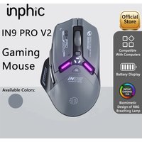 INPHIC IN9 PRO V2 Three Mode Game Wireless Mouse 26000DPI RGB Backlight Type-C Rechargeable Notebook PC Office Mouse