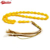 Tasbih Bakelat yellow reisn Misbaha bracelet Ramadan Gift eid 33 prayer Beads