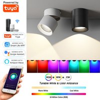 Tuya Samrt LED 16 Million RGB Color Changing Ceiling Spot Light Aluminum Spotlight Indoor Work with Alexa/Google Home/App