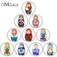 ะผะฐััััะบะฐ matryoshka Russian 10pcs mixed 8mm/10mm/12mm/18mm/20mm/25mm Round photo glass cabochon demo flat back Making findings