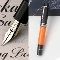 Majohn Large Capacity Piston Fountain Pen 0.4-2.0mm Wide Variable Flex Nib for Gothic Round Script Art Hand Writing