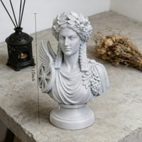 Nemesis Greek Goddess Statue, Goddess of Revenge & Justice, Winged Wheel & Wreath, Mythology Home Decor Sculpture