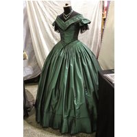 Victorian Fancy Dress Gown Medieval Queen Dress Tudor Dress Costume Gothic Civil War Southern Belle High Waistline Ball Gown