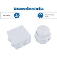 ABS Plastic Electrical Junction Box DIY Power Control Case IP55 Waterproof for Outdoor Cable Wire Connection Enclosure Housing